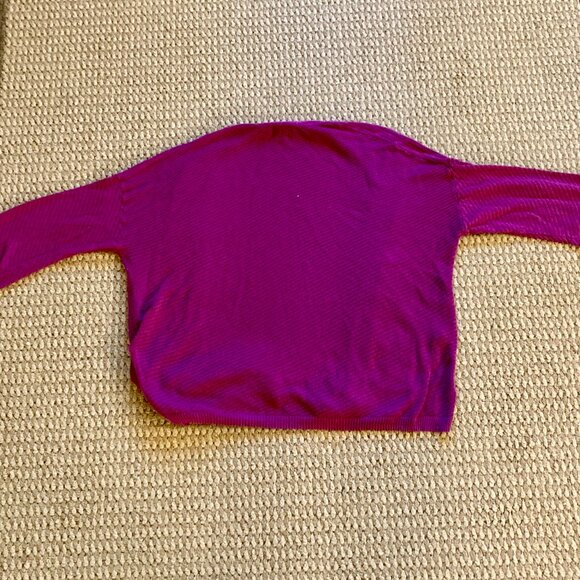 Old Navy Womens Open Front Cardigan Sweater V-Neck Short Sleeve Size L Purple - Picture 5 of 5